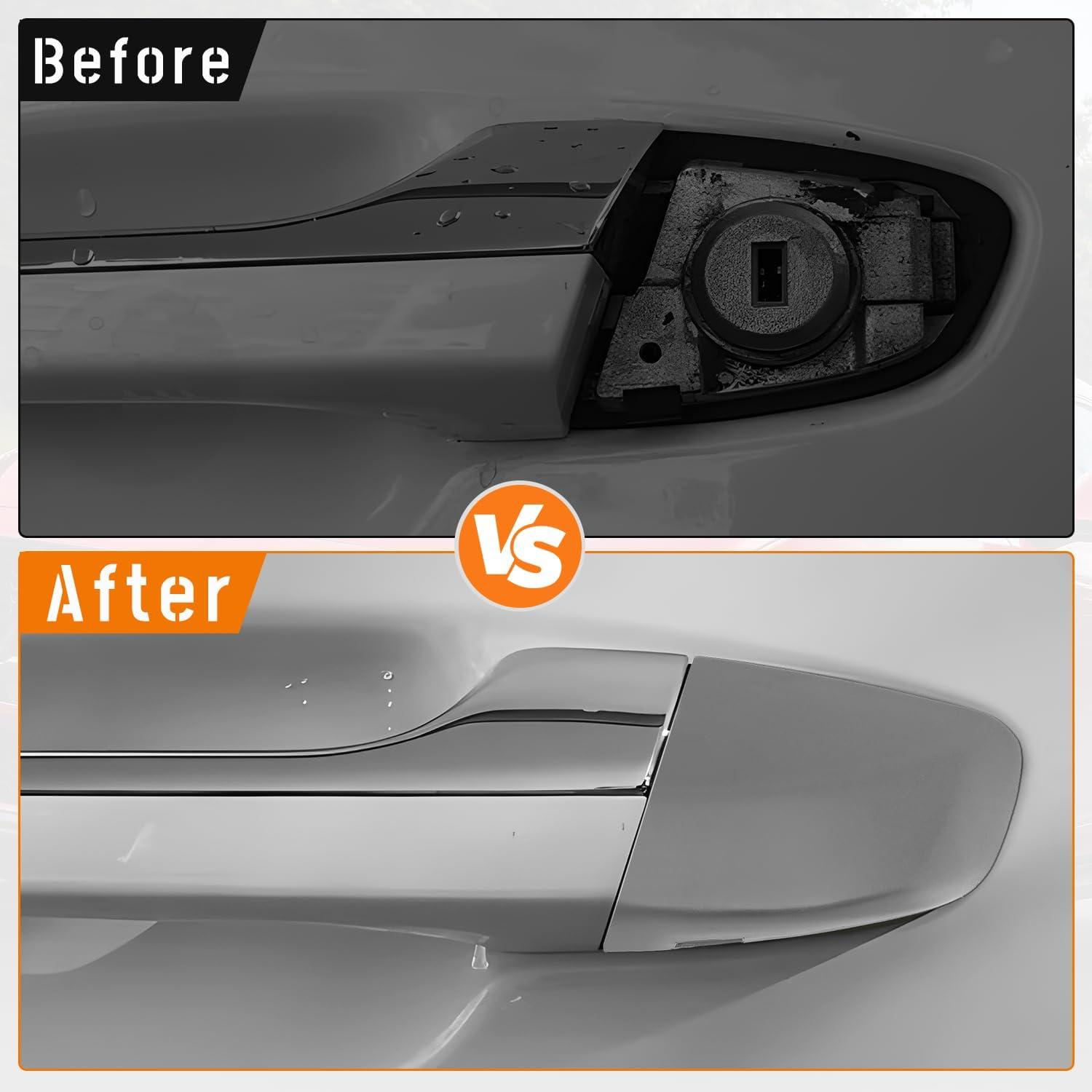 image82652M6110 Exterior Door Handle Cover fit for Kia Forte 20182024Front Driver Left Side Door Handle Cover Cap ReplacementLH Door Key Hole Cover CapClipon Gray82652M6110