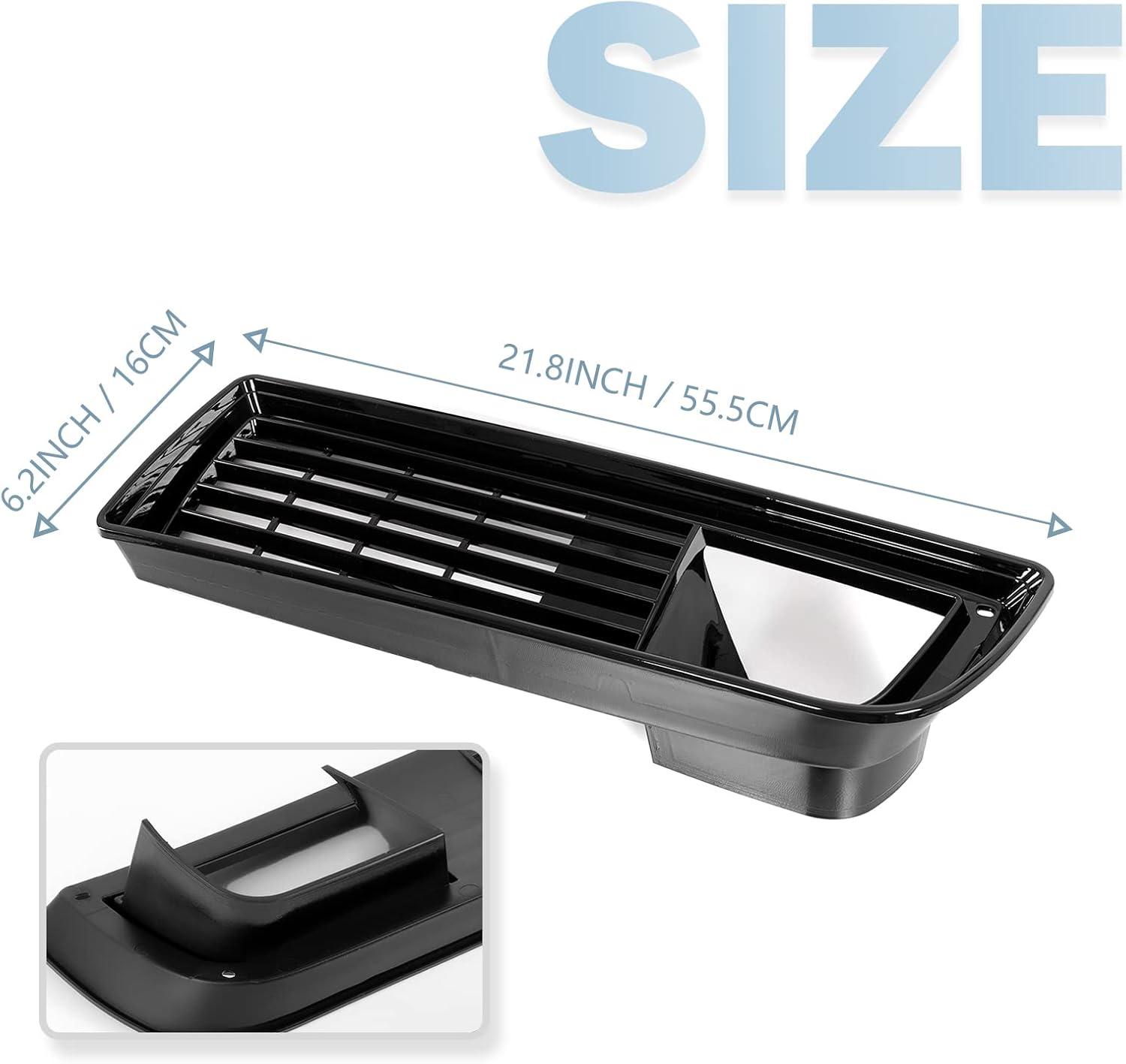 imageAMSRPAC Front Bumper Grille CoverFront Lower Bumper Grill Cover Replacement compatible with Pontiac Firebird Trans Am 1979 1980 1981Black 2PCS