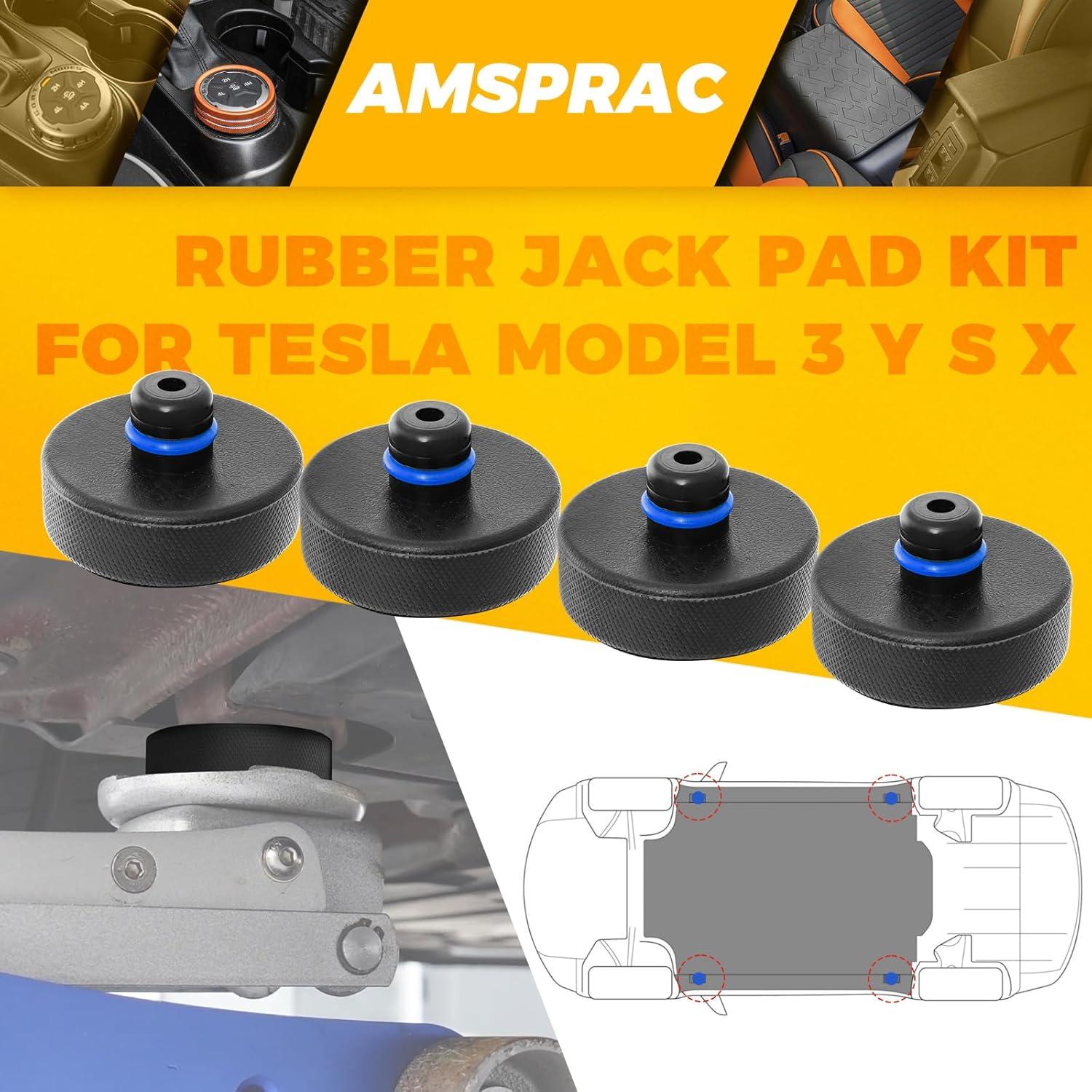 imageCar Lift Jack Stand Rubber PadsJack Lift Padfit for Tesla Model 3YSX 20162023Jacking Point Protector PadsCar Jack Rubber Pads Support Point PadsTire Repair Kit with Gloves Blue Circle