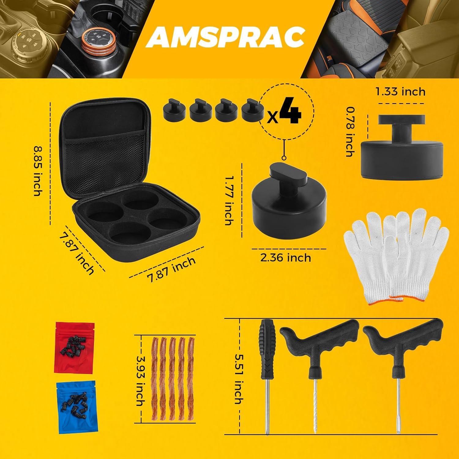 imageCar Lift Jack Stand Rubber PadsJack Pad Adapterfit for Chevrolet Corvette C5 C6 C7 GS ZJacking Point Protector PadsCar Tire Repair Tools with Gloves Storage BoxAntiSlip Jack Pads4PCS