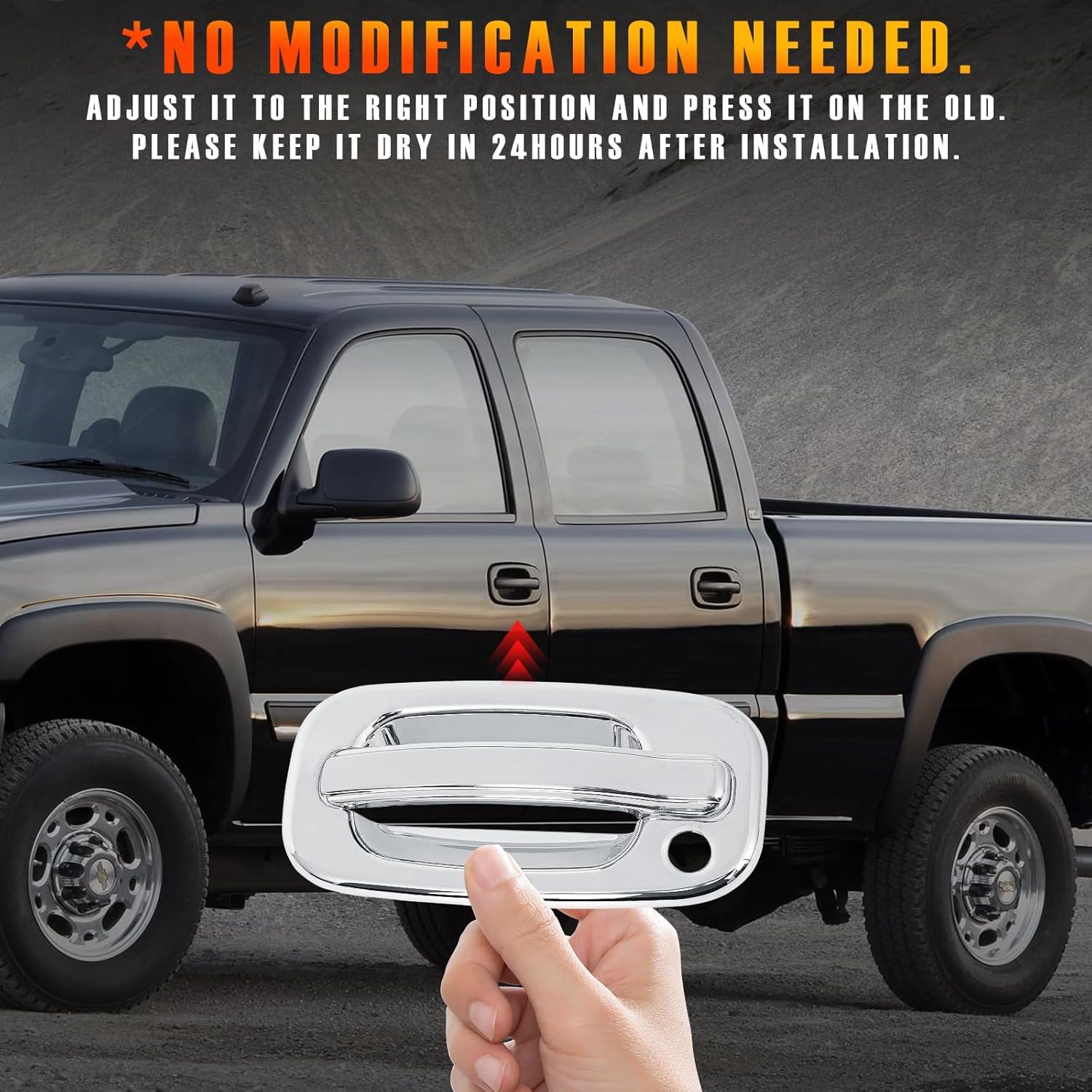 imageChromed Exterior Door Handle Cover Caps ampamp Rear Tailgate Handle Cover ampamp Door Side Rearview Mirror CapsExterior Cover Set fit for 19992006 Chevrolet Silverado GMC Sierra12PCS 