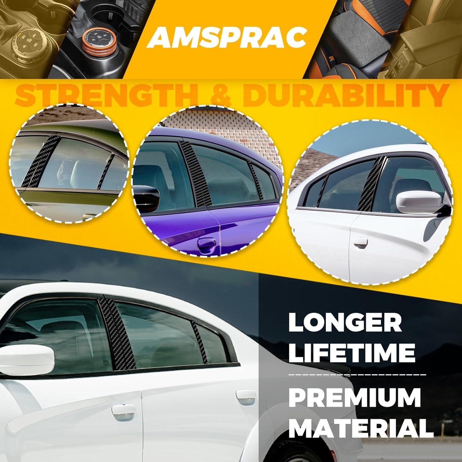 imageDoor Pillar Covers fit for Chevrolet Malibu 20162021Glossy Black AntiScratch Trim6PCS Window Outer Pillar PanelGlossy BlackCarbon Fiber LookFor Charger 1121