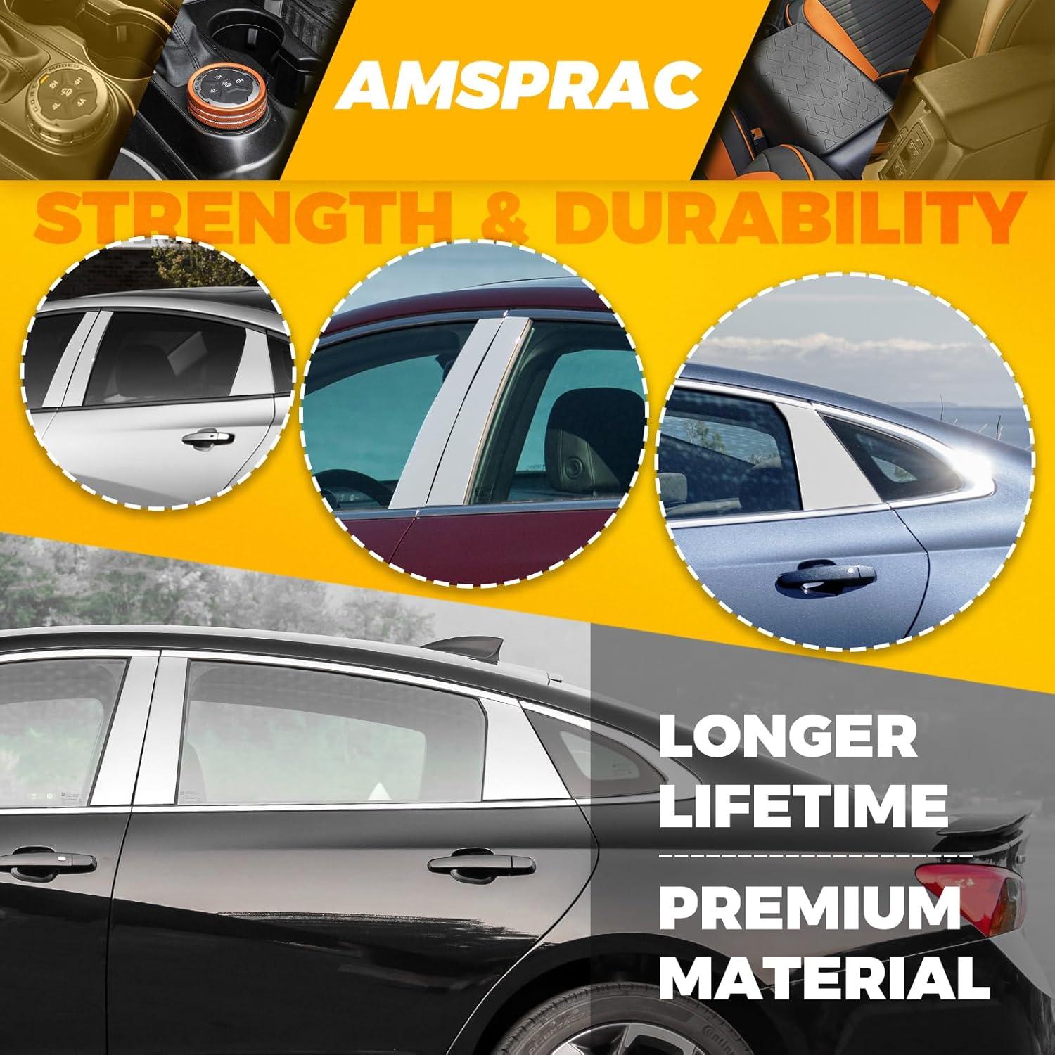 imageDoor Pillar Covers fit for Chevrolet Malibu 20162021Glossy Black AntiScratch Trim6PCS Window Outer Pillar PanelGlossy BlackChromedFor Chevrolet Malibu 1621