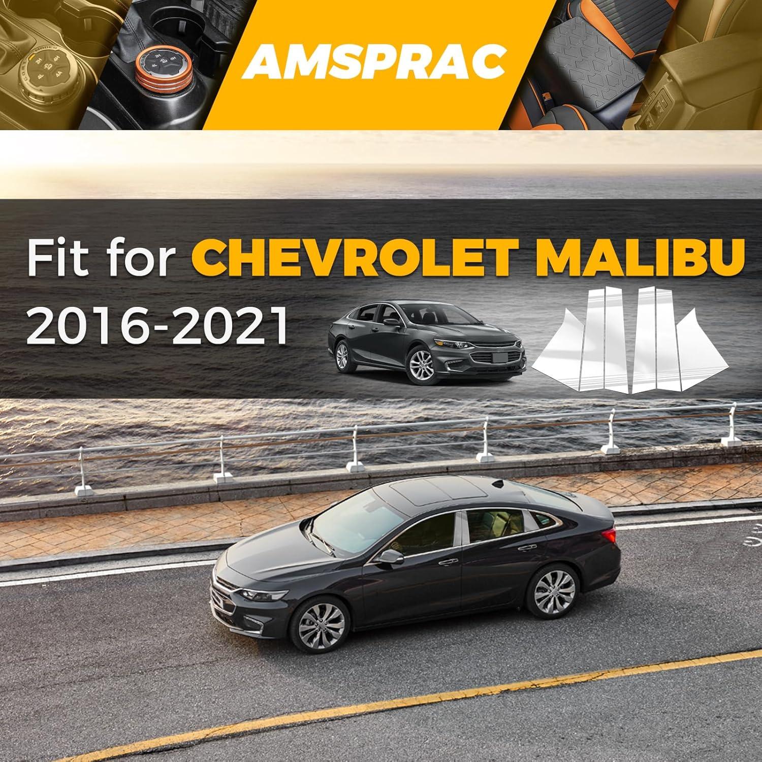 imageDoor Pillar Covers fit for Chevrolet Malibu 20162021Glossy Black AntiScratch Trim6PCS Window Outer Pillar PanelGlossy BlackChromedFor Chevrolet Malibu 1621