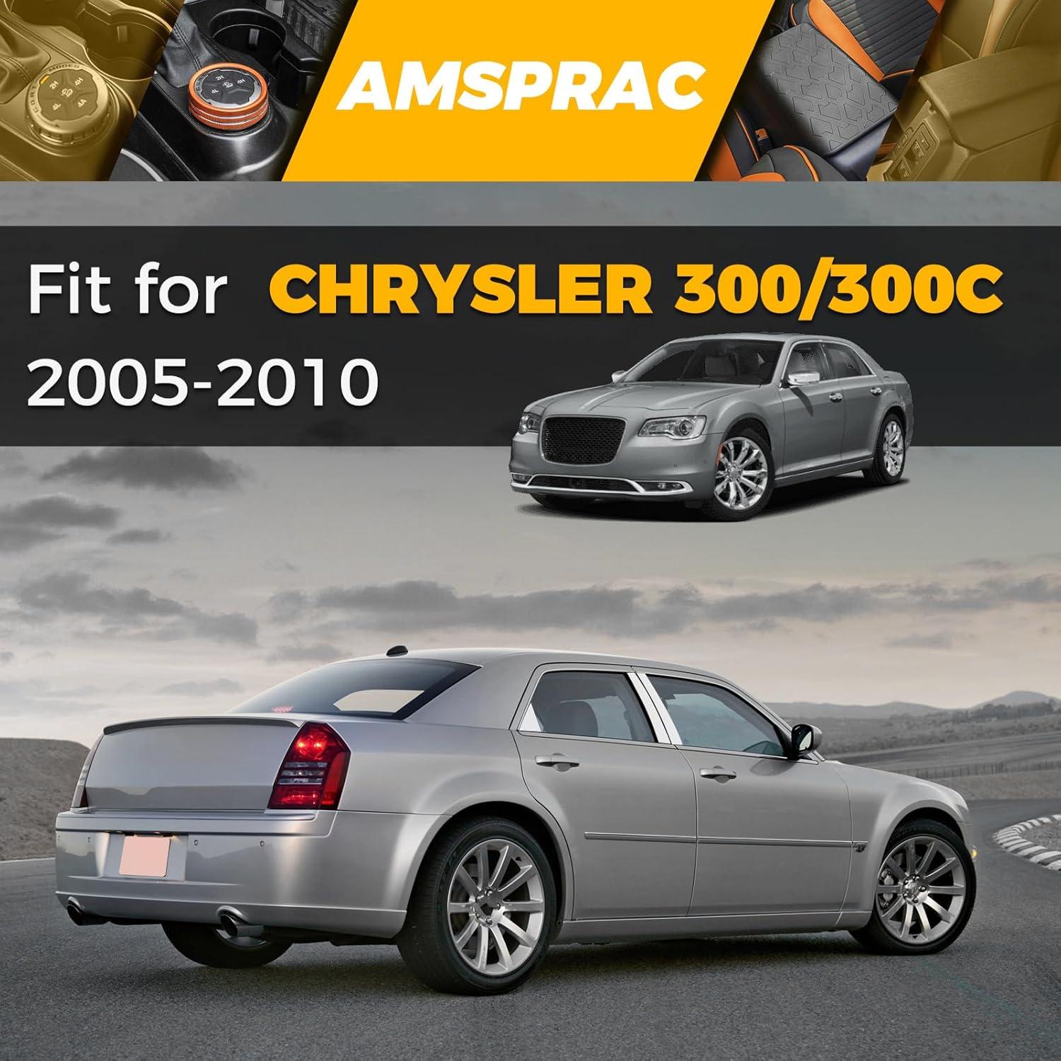 imageDoor Pillar Covers fit for Chevrolet Malibu 20162021Glossy Black AntiScratch Trim6PCS Window Outer Pillar PanelGlossy BlackChromedFor Chrysler 300300C 0510