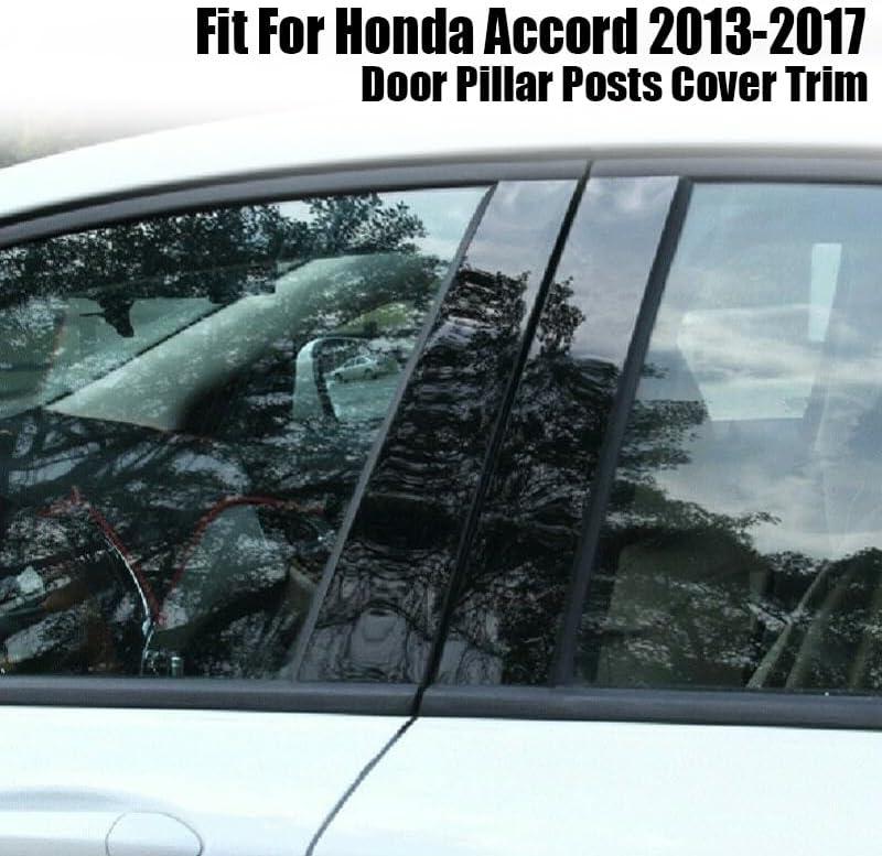 imageDoor Pillar Covers fit for Chevrolet Malibu 20162021Glossy Black AntiScratch Trim6PCS Window Outer Pillar PanelGlossy BlackGlossy BlackFor 9th Accord 1317