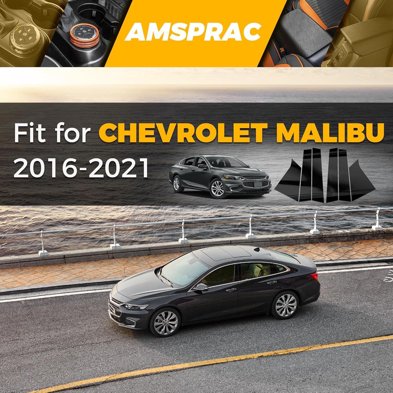 imageDoor Pillar Covers fit for Chevrolet Malibu 20162021Glossy Black AntiScratch Trim6PCS Window Outer Pillar PanelGlossy BlackGlossy BlackFor Chevrolet Malibu 1621