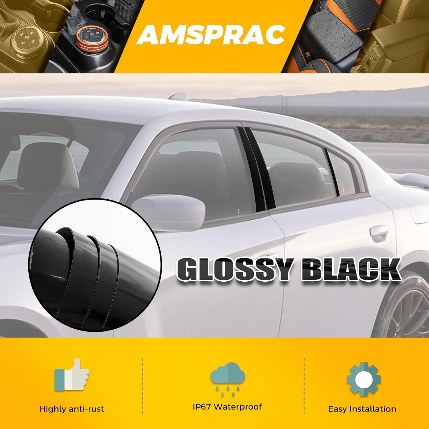 imageDoor Pillar Covers fit for Chevrolet Malibu 20162021Glossy Black AntiScratch Trim6PCS Window Outer Pillar PanelGlossy BlackGlossy BlackFor Dodge Charger 1121