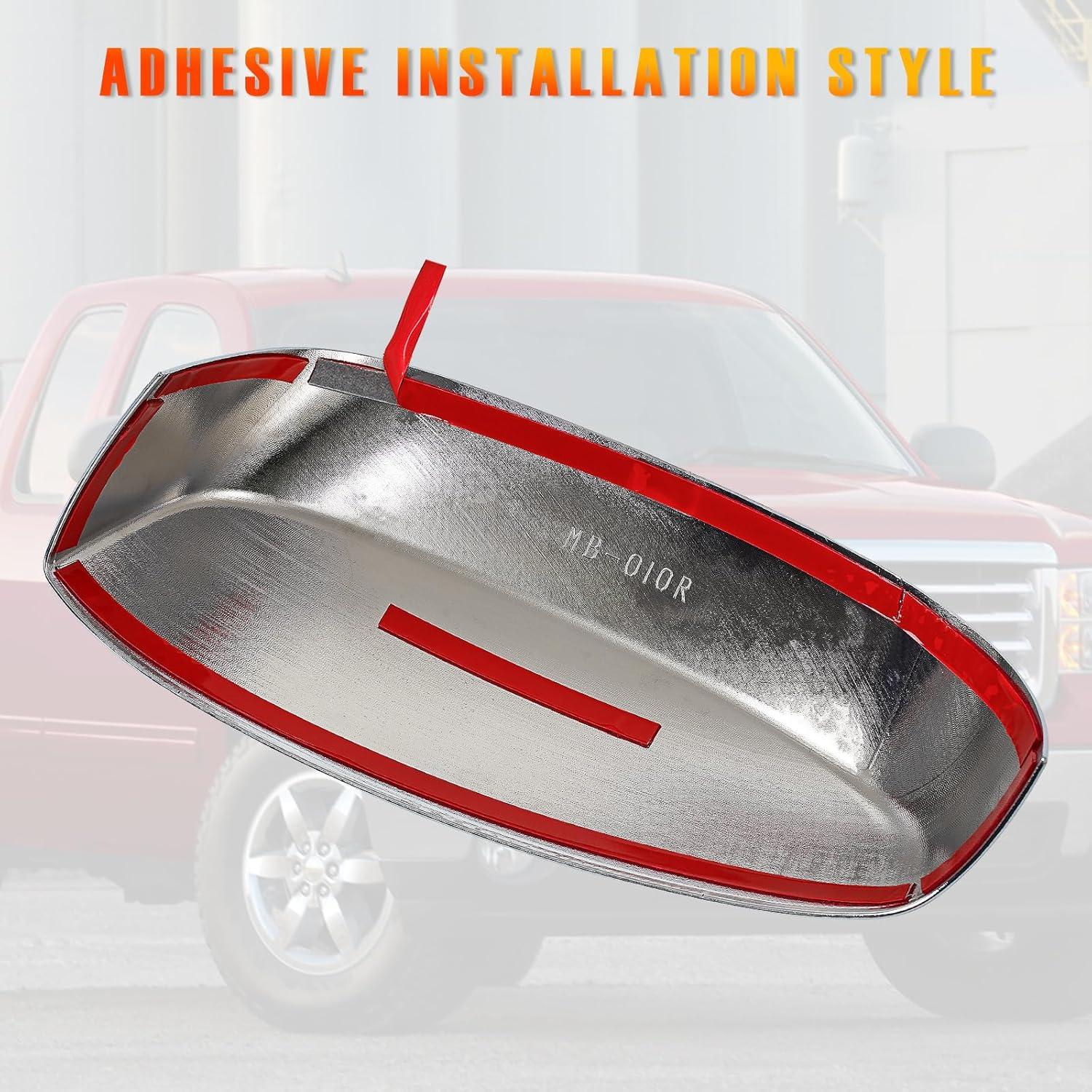 imageDoor Side Mirror CapsRearview Mirror CoversTop Half Mirror Caps fit for GMC Sierra Chevy Silverado Avalanche Tahoe Suburban Yukon Cadillac Escalade 2007201325788156 25788157Chromed