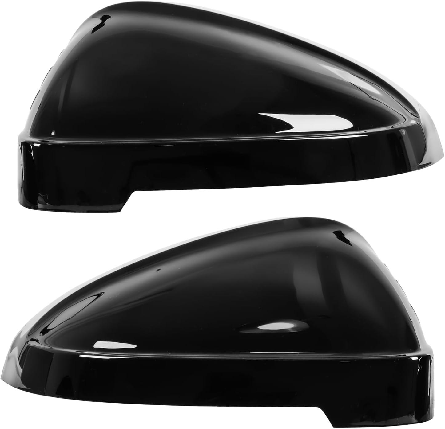 imageDoor Side Rearview Mirror Covers Caps with Lane AssistExterior Back Sight CoversSide Mirror Caps compatible with for 20172019 Audi B9 A4 S4 A5 S5 RS5Glossy Black2PCSGlosy Black