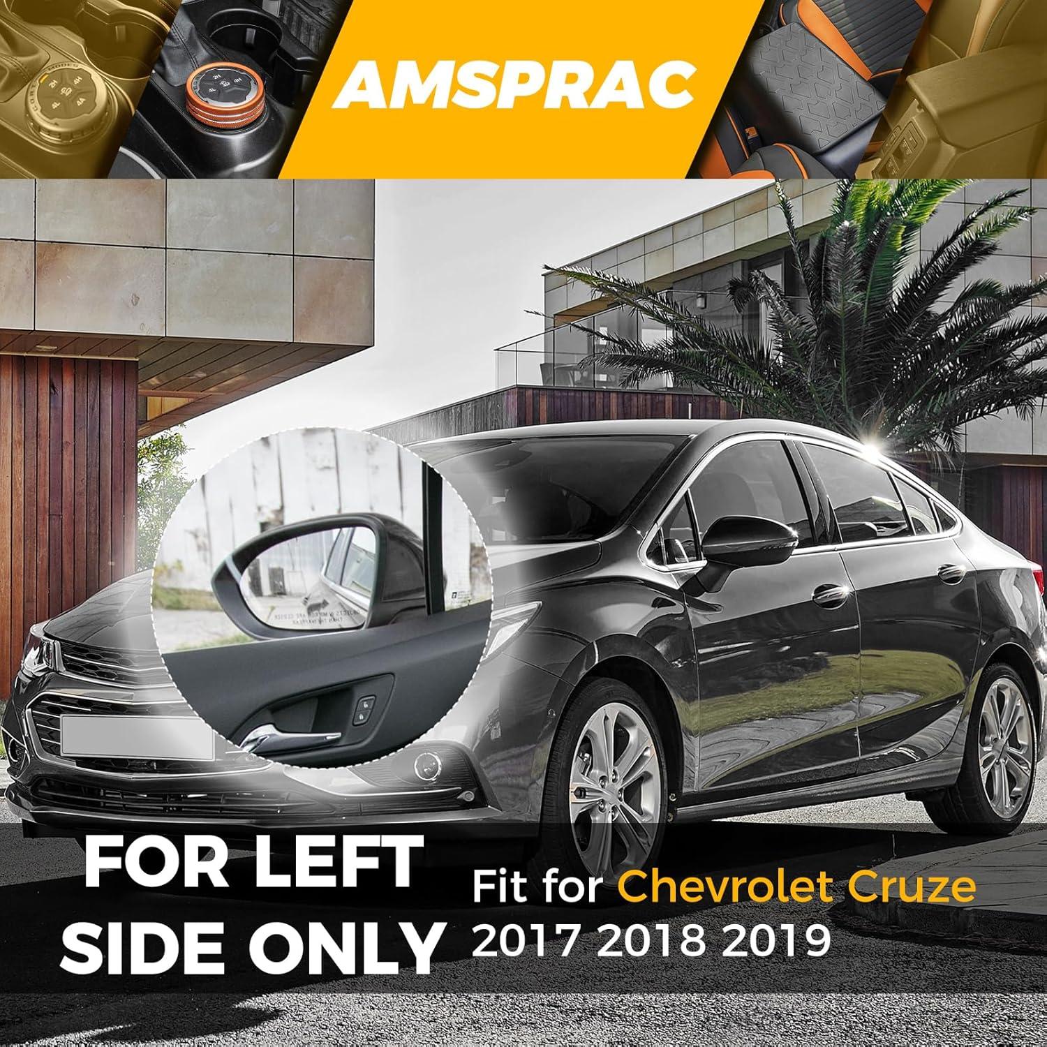 imageDoor Side Rearview Mirror Covers CapsExterior Mirror CoversSide Mirror Caps compatible with for Chevrolet Cruze 20172019Glossy BlackRight Side1PCSGlossy Black