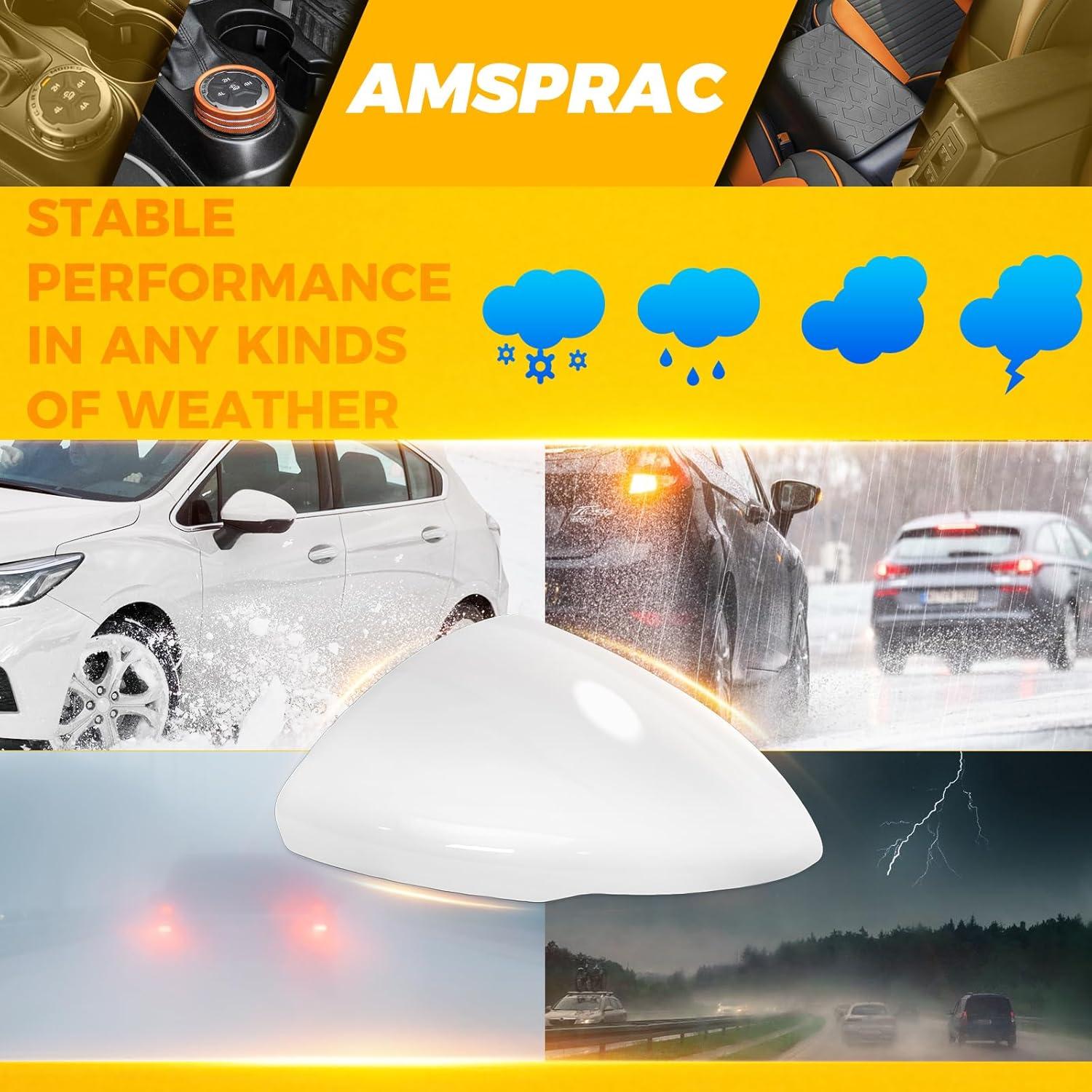 imageDoor Side Rearview Mirror Covers CapsExterior Mirror CoversSide Mirror Caps compatible with for Chevrolet Cruze 20172019Glossy BlackRight Side1PCSWhite