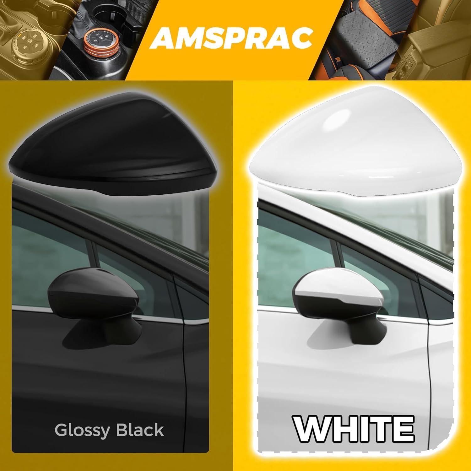 imageDoor Side Rearview Mirror Covers CapsExterior Mirror CoversSide Mirror Caps compatible with for Chevrolet Cruze 20172019Glossy BlackRight Side1PCSWhite
