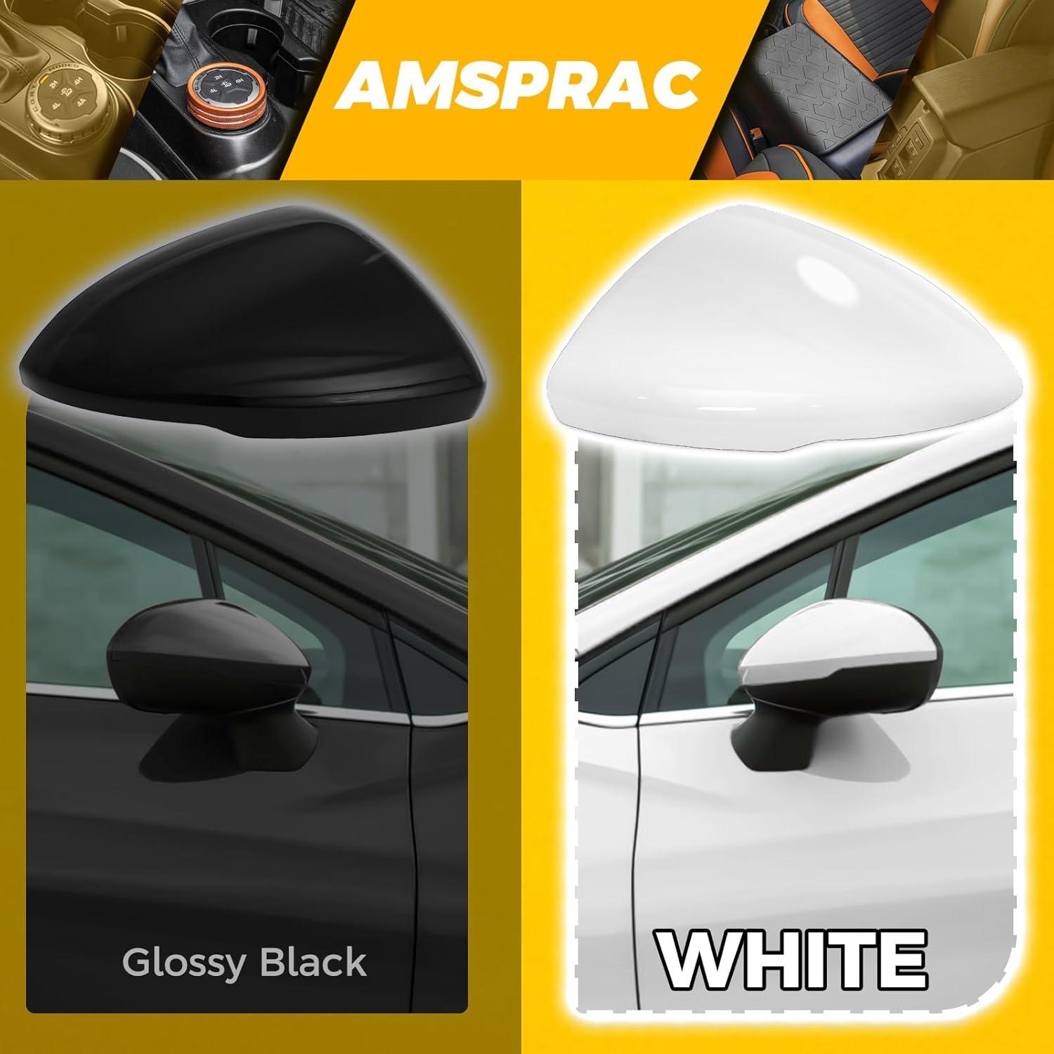 imageDoor Side Rearview Mirror Covers CapsExterior Mirror CoversSide Mirror Caps compatible with for Chevrolet Cruze 20172019Glossy BlackRight Side1PCSWhite