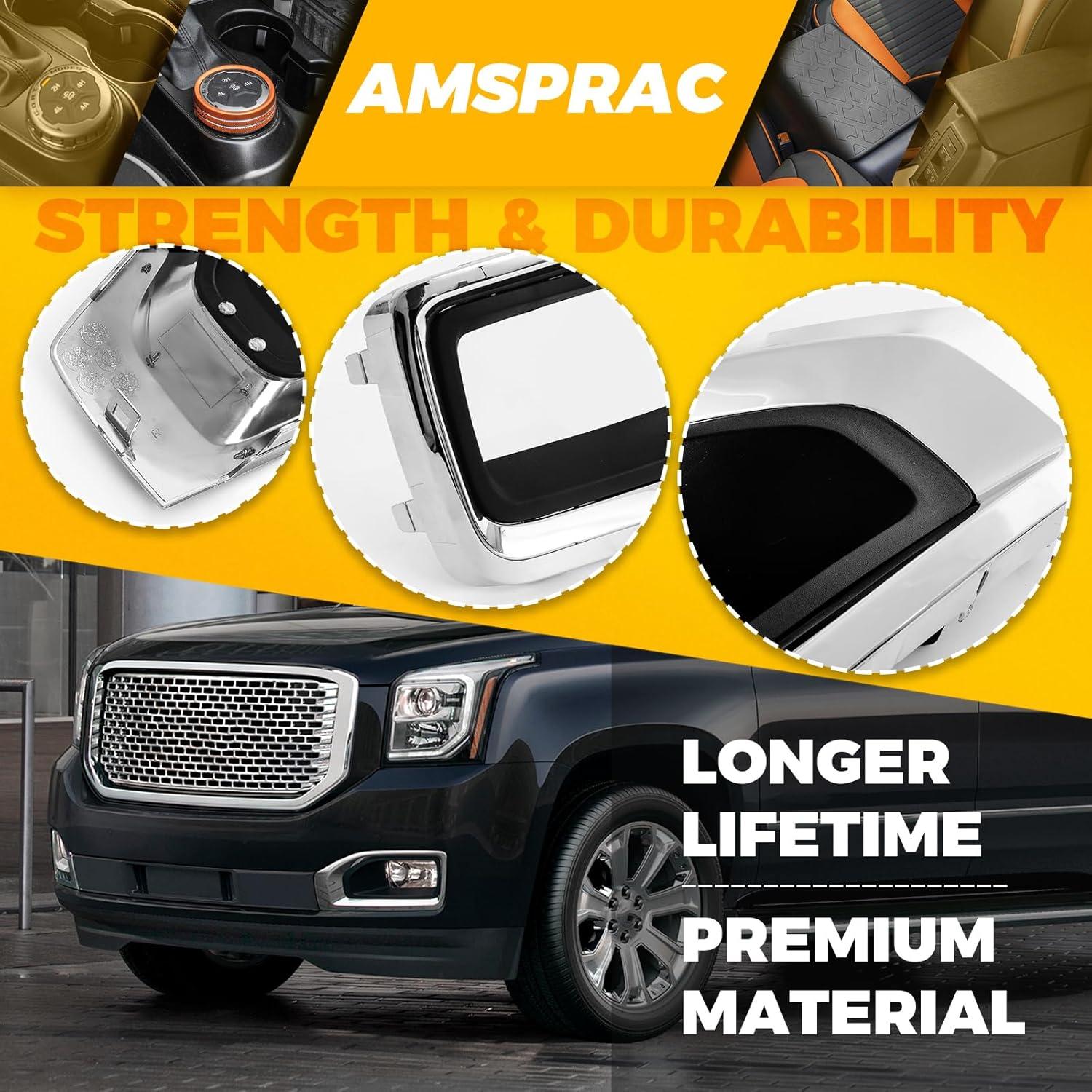 imageFog Light CoversFront Bumper Fog Lamps Bezel Cover TrimFog Light Covers Replacement fit for GMC YukonYukon XL2015 2016 2017 2018 2019 2020Chrome GM1038187 2293642622936427 GM1039187A Pair LeftRight