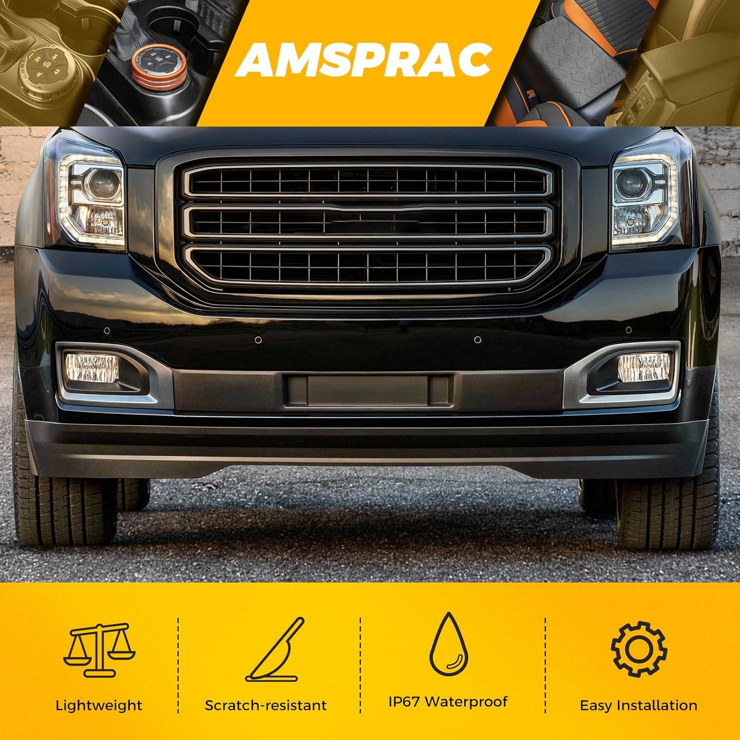 imageFog Light CoversFront Bumper Fog Lamps Bezel Cover TrimFog Light Covers Replacement fit for GMC YukonYukon XL2015 2016 2017 2018 2019 2020Chrome GM1038187 2293642622936427 GM1039187A Pair LeftRight