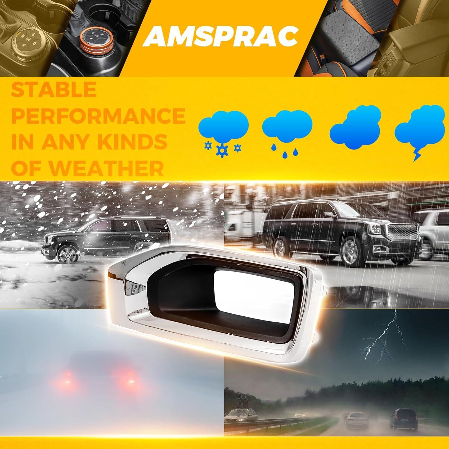 imageFog Light CoversFront Bumper Fog Lamps Bezel Cover TrimFog Light Covers Replacement fit for GMC YukonYukon XL2015 2016 2017 2018 2019 2020Chrome GM1038187 2293642622936427 GM1039187Left Side