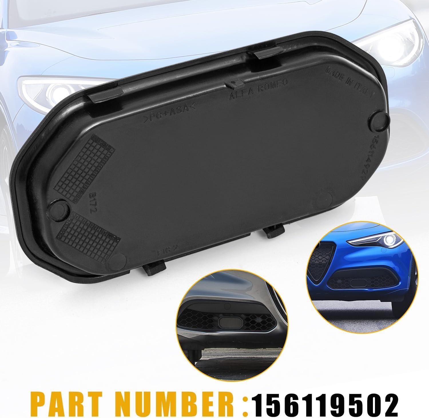 imageFront ACC Bumper Sensor Cover fit for Alfa Romeo Stelvio 20172024 Not for QuadrifoglioFront Grille ACC Forward Radar Cover Cap156126159 156114929Glossy Black1PCSFit for Alfa Romeo Stelvio 20172024