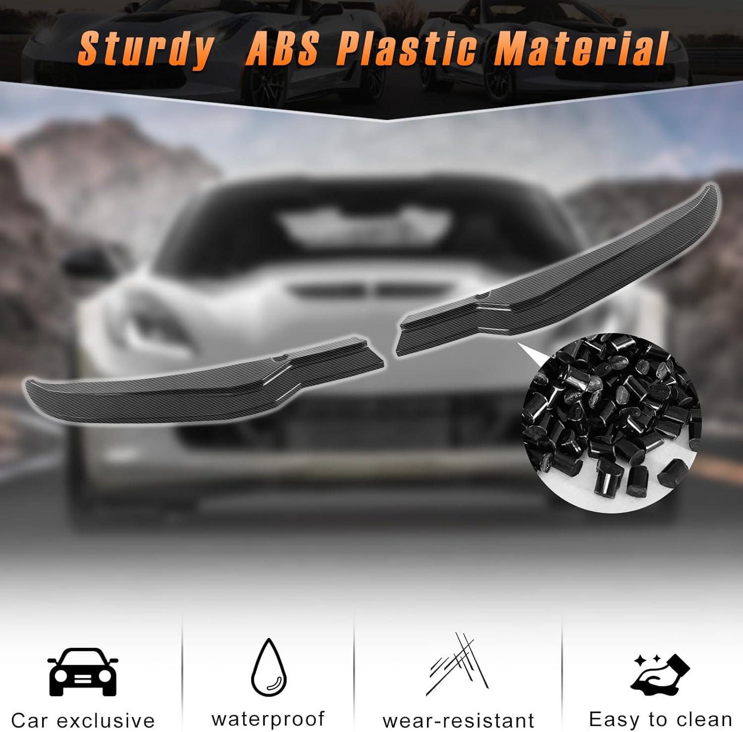 imageFront Bumper Lip Chin Spoiler Splitter DiffuserFront Bumper Lower Lip Splitter Body Kit fit for 20142019 Chevy Corvette C7 Z06Carbon Fiber Look2PCS