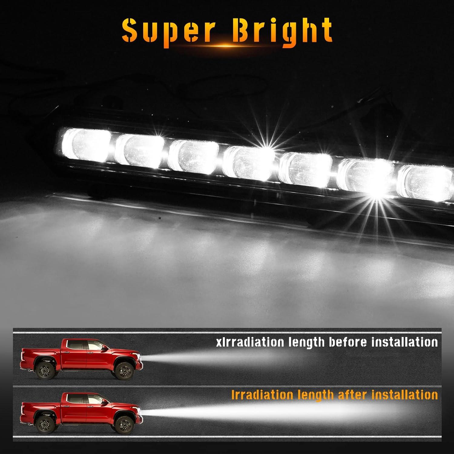 imageFront Center Bumper LED Grill Lights3PCS Amber Grill Lights wWiring Harness fit for Toyota Tundra for TRD Pro 2022 2023 2024Yellow Front Grill LightsExterior Lighting AccessoriesSet of 33 Grill light1 light bar