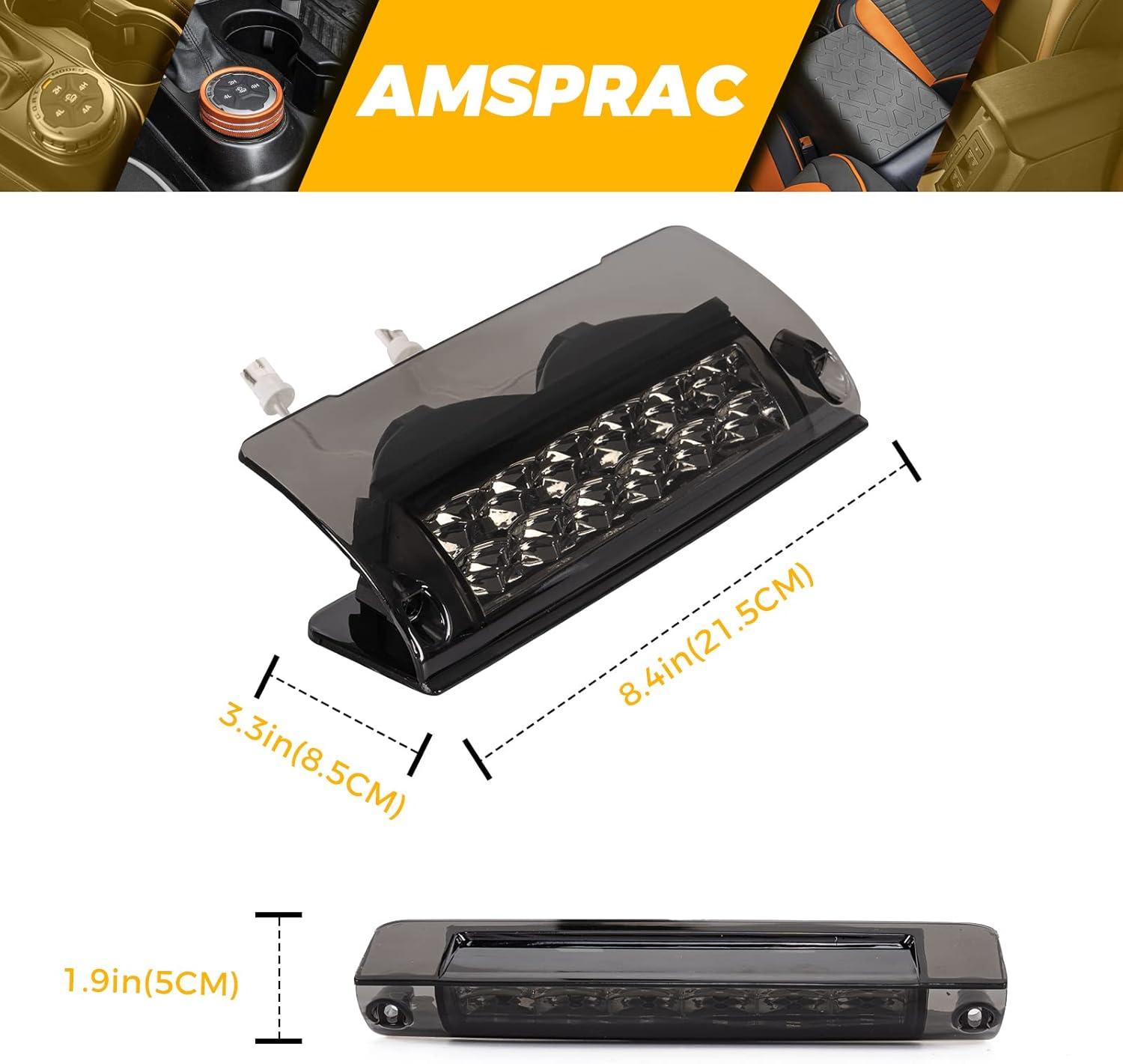 imageHigh Rise Spoiler Brake LightLED Third Brake LightRear Center High Mount Stop Light3rd Stop Lamp Spoiler Assembly fit for Pontiac Firebird Am WS6 1996200219179355Smoked LensSmoked Lens