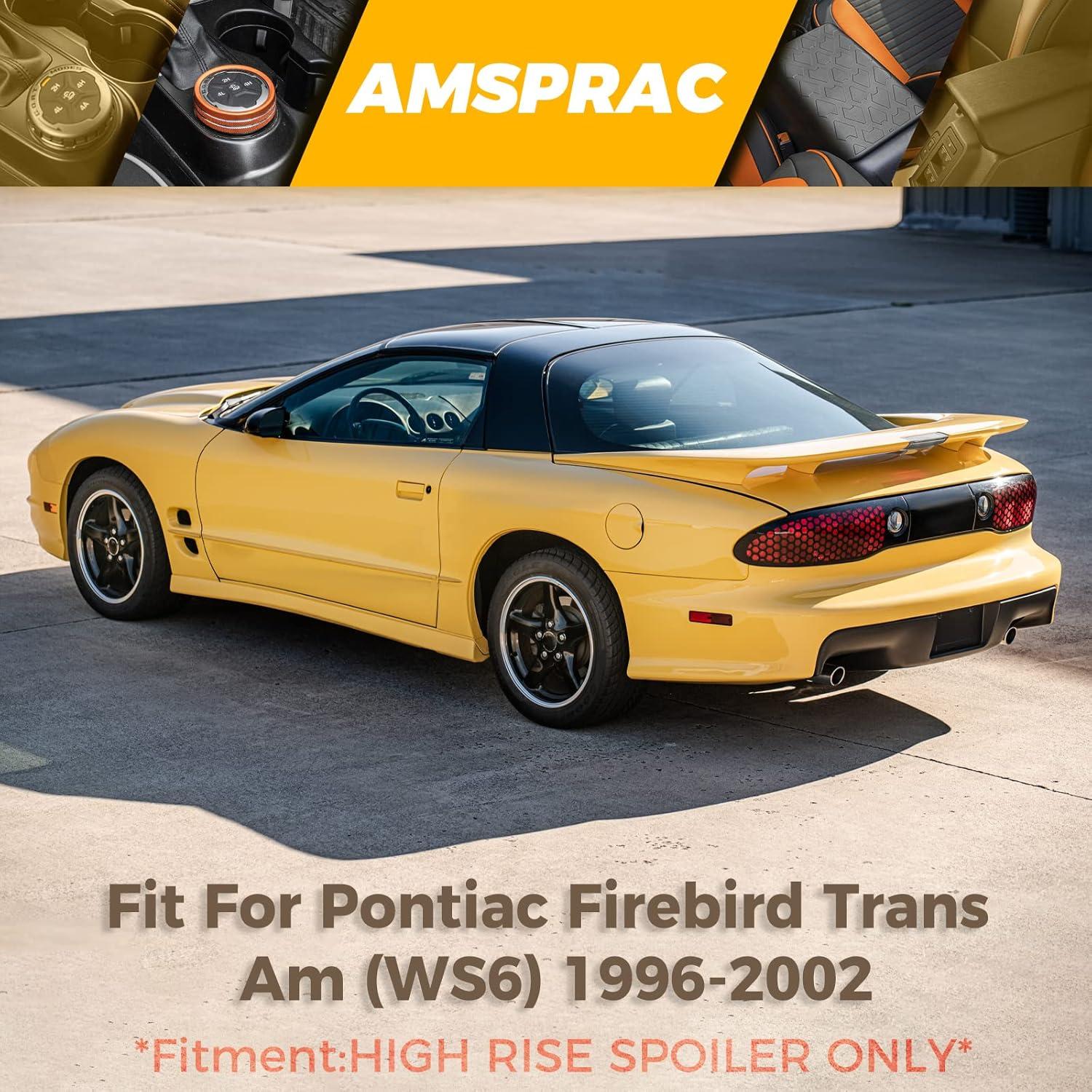 imageHigh Rise Spoiler Brake LightLED Third Brake LightRear Center High Mount Stop Light3rd Stop Lamp Spoiler Assembly fit for Pontiac Firebird Am WS6 1996200219179355Smoked LensSmoked Lens