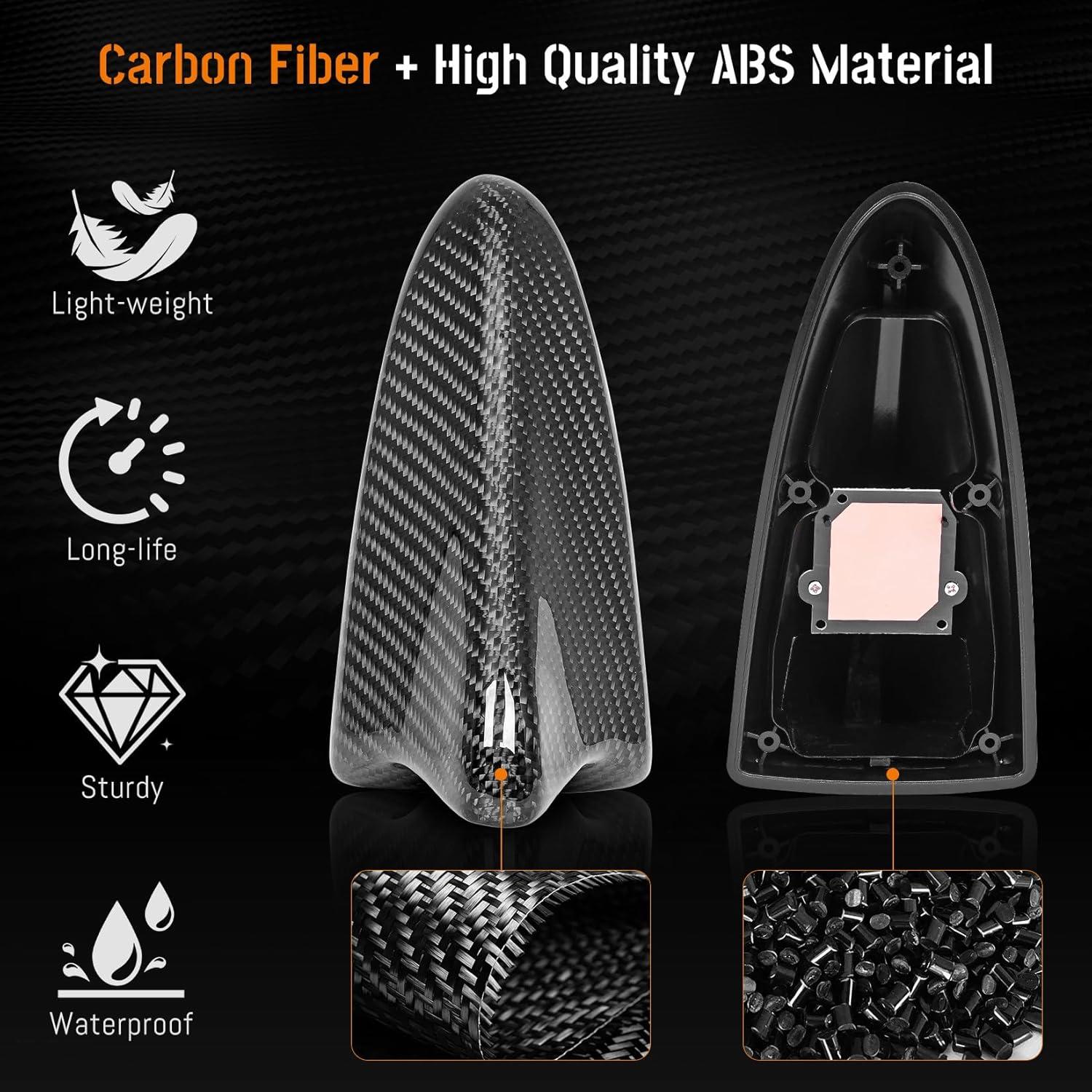 imageReal Carbon Fiber Shark Fin Antenna CoverCar Roof Antenna Caps fit for Kia Optima 20142020Sonata 20152019Genesis Sedan G80 20152017Genesis Coupe 20132015Elantra Sedan 20112016