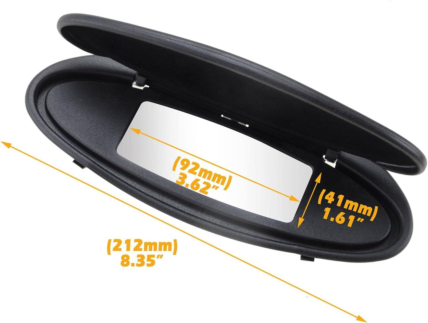 imageReplacement Sun Visor Vanity Mirror Covers Driver or Passenger Side Visor Mirror Lid for Porsche 996997911 986987 for Boxster for Cayman 19962010 2Pcs Black1 SETbase and cover
