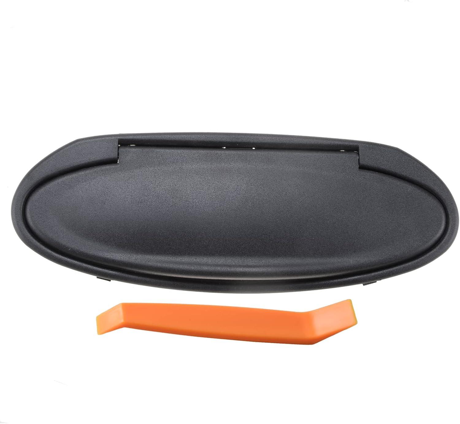 imageReplacement Sun Visor Vanity Mirror Covers Driver or Passenger Side Visor Mirror Lid for Porsche 996997911 986987 for Boxster for Cayman 19962010 2Pcs Black1 SETbase and cover