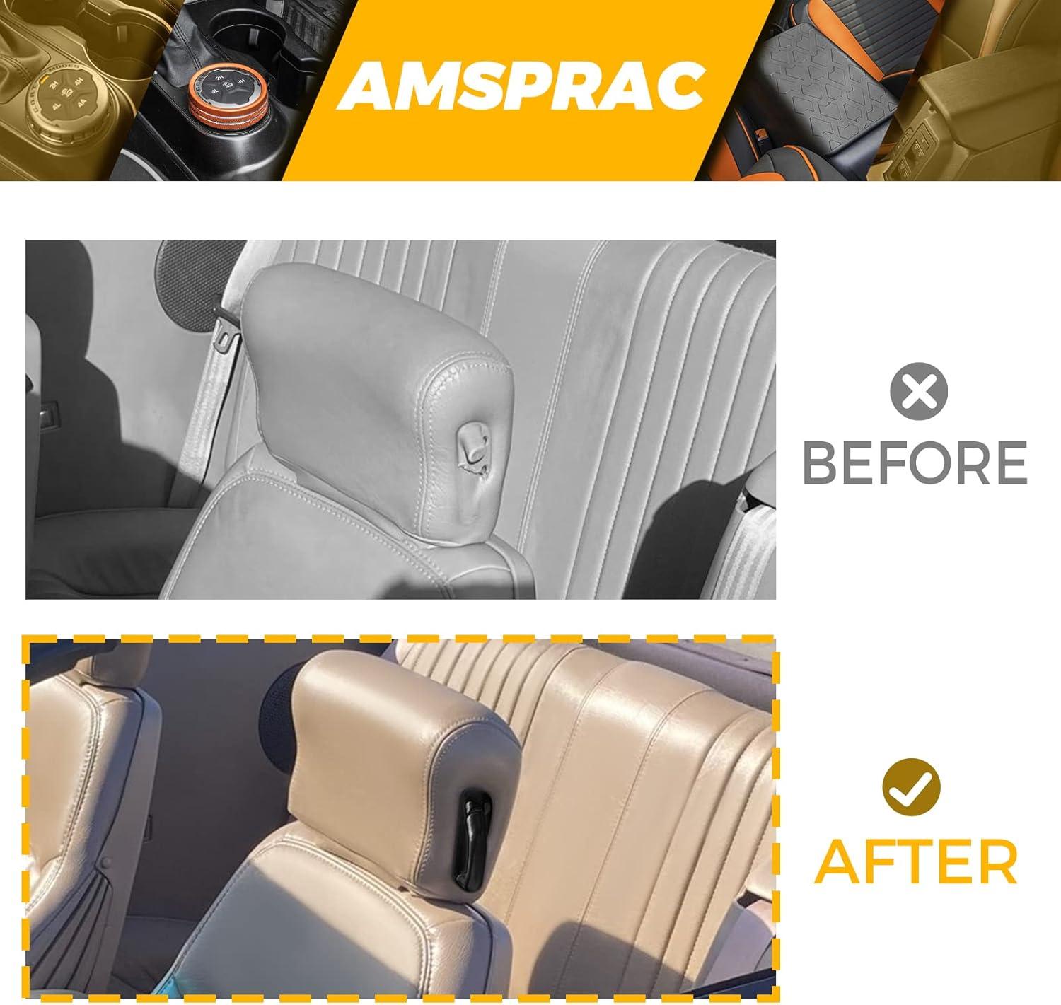 imageSeat Belt GuideBeige Driver Passenger Side Headrest Pillow Seatbelt LoopSeat Belt Guide Loop compatiable with Camaro Firebird 1993200216817202 168172032PCSBeige