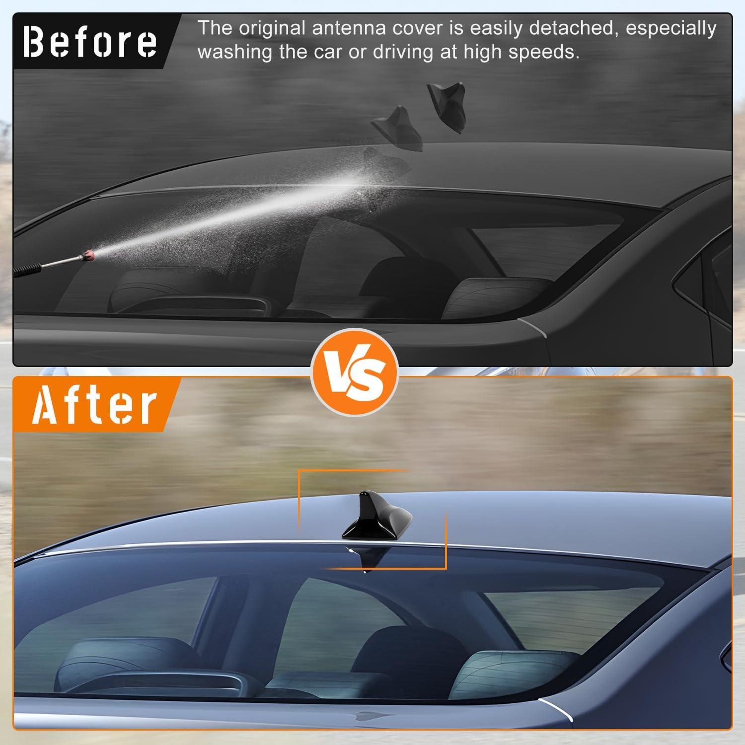 imageShark Fin Antenna Cover Compatible with for Elantra Sedan MD 20112016for Hyundai Sonata Sedan YF 20092014 wGPSfor Genesis Sedan BH 2008201396210962103Q800962103X100NKA Glossy BlackGlossy Black