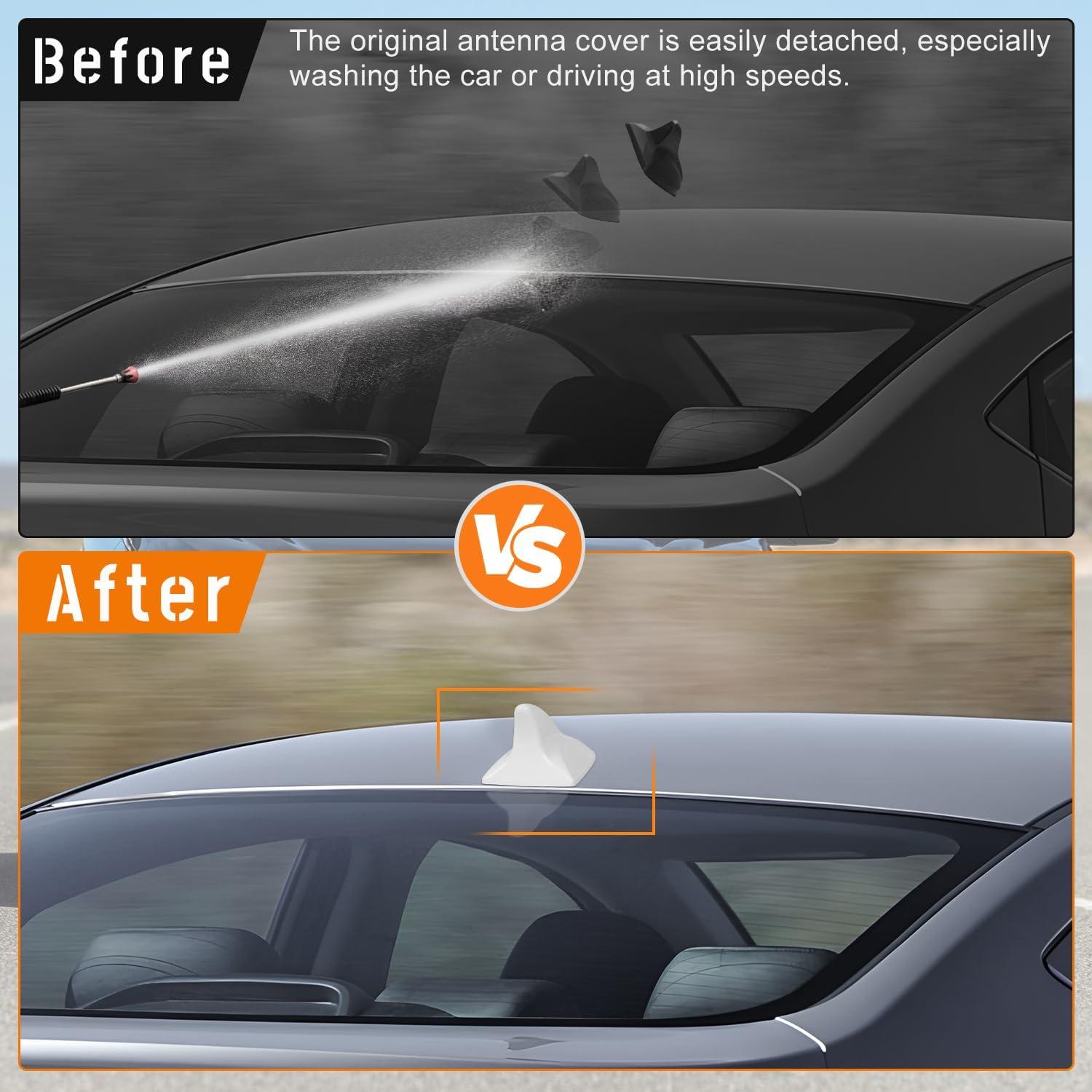 imageShark Fin Antenna Cover Compatible with for Elantra Sedan MD 20112016for Hyundai Sonata Sedan YF 20092014 wGPSfor Genesis Sedan BH 2008201396210962103Q800962103X100NKA Glossy BlackWhite
