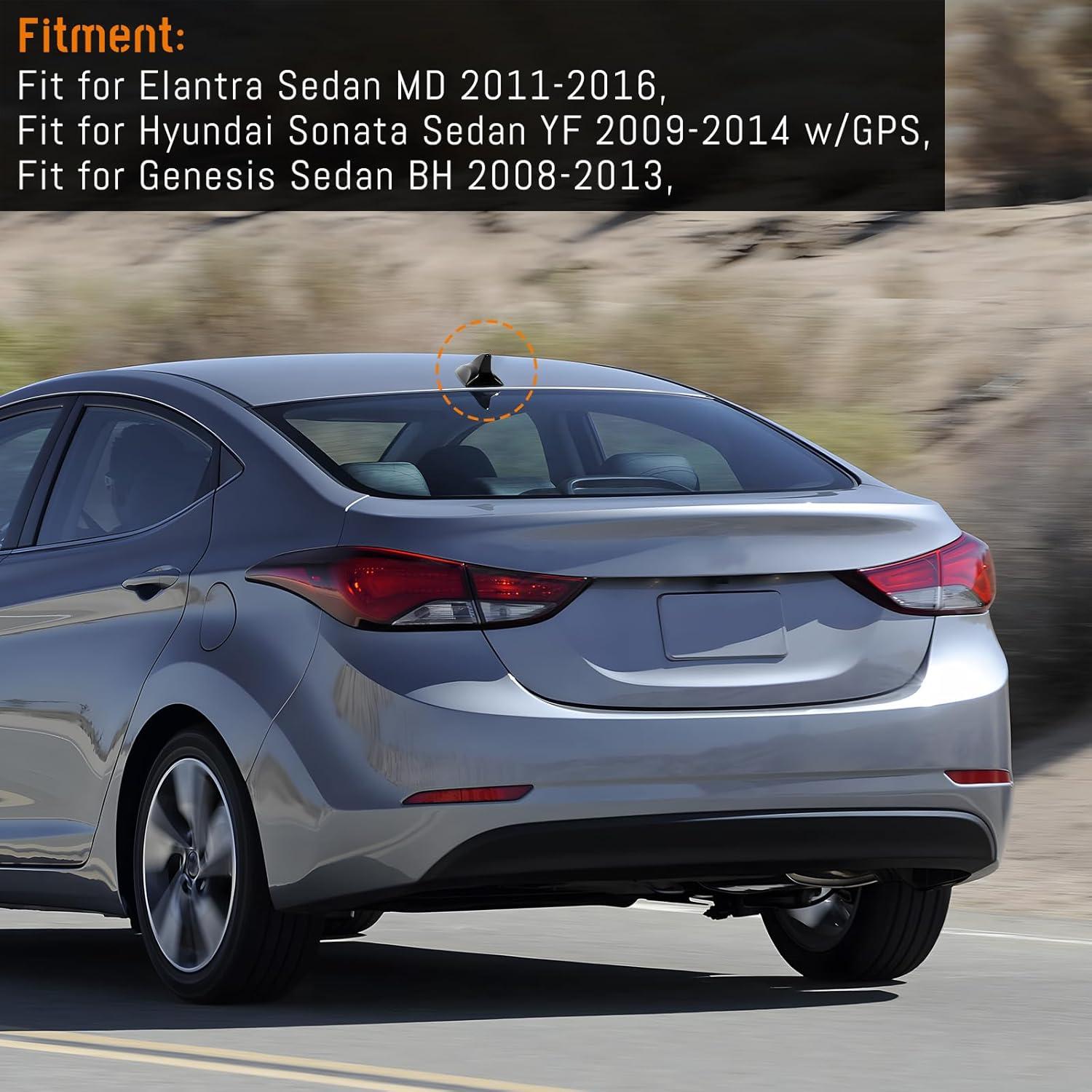 imageShark Fin Antenna Cover Compatible with for Elantra Sedan MD 20112016for Hyundai Sonata Sedan YF 20092014 wGPSfor Genesis Sedan BH 2008201396210962103Q800962103X100NKA Glossy BlackGlossy Black