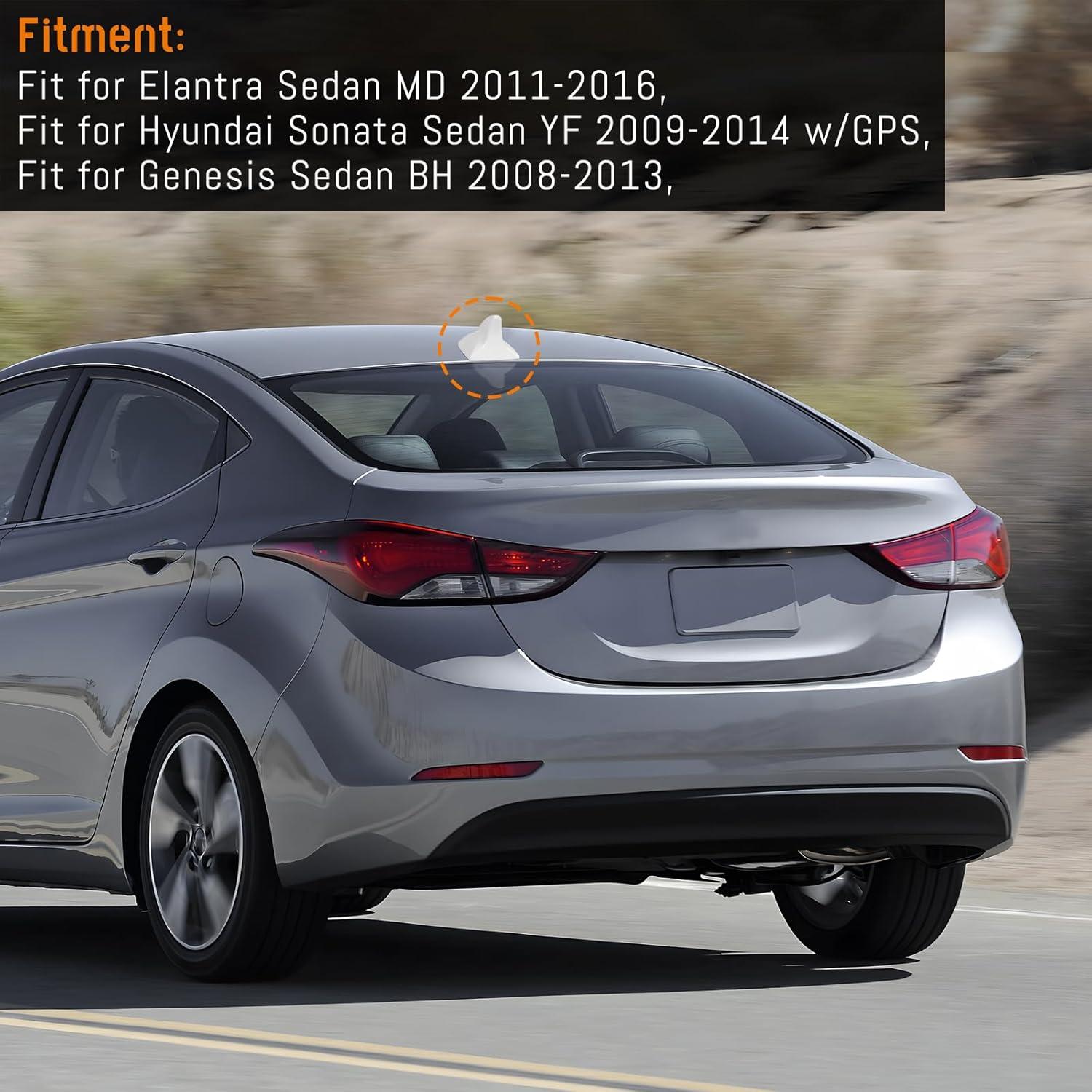 imageShark Fin Antenna Cover Compatible with for Elantra Sedan MD 20112016for Hyundai Sonata Sedan YF 20092014 wGPSfor Genesis Sedan BH 2008201396210962103Q800962103X100NKA Glossy BlackWhite