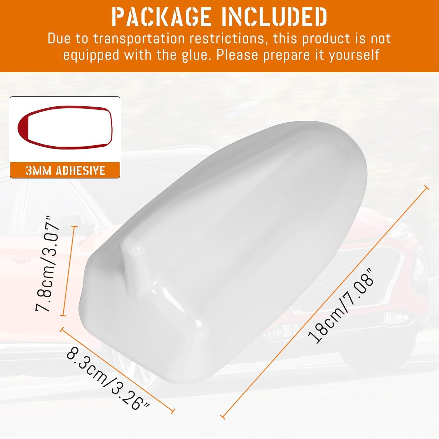 imageShark Fin Antenna CoverCar Roof Antenna Caps Compatible with Hyundai Kona 2018 2019 2020 2021 2022 202396210J9300Roof Topper Cover ReplacementWhiteWithout Chip