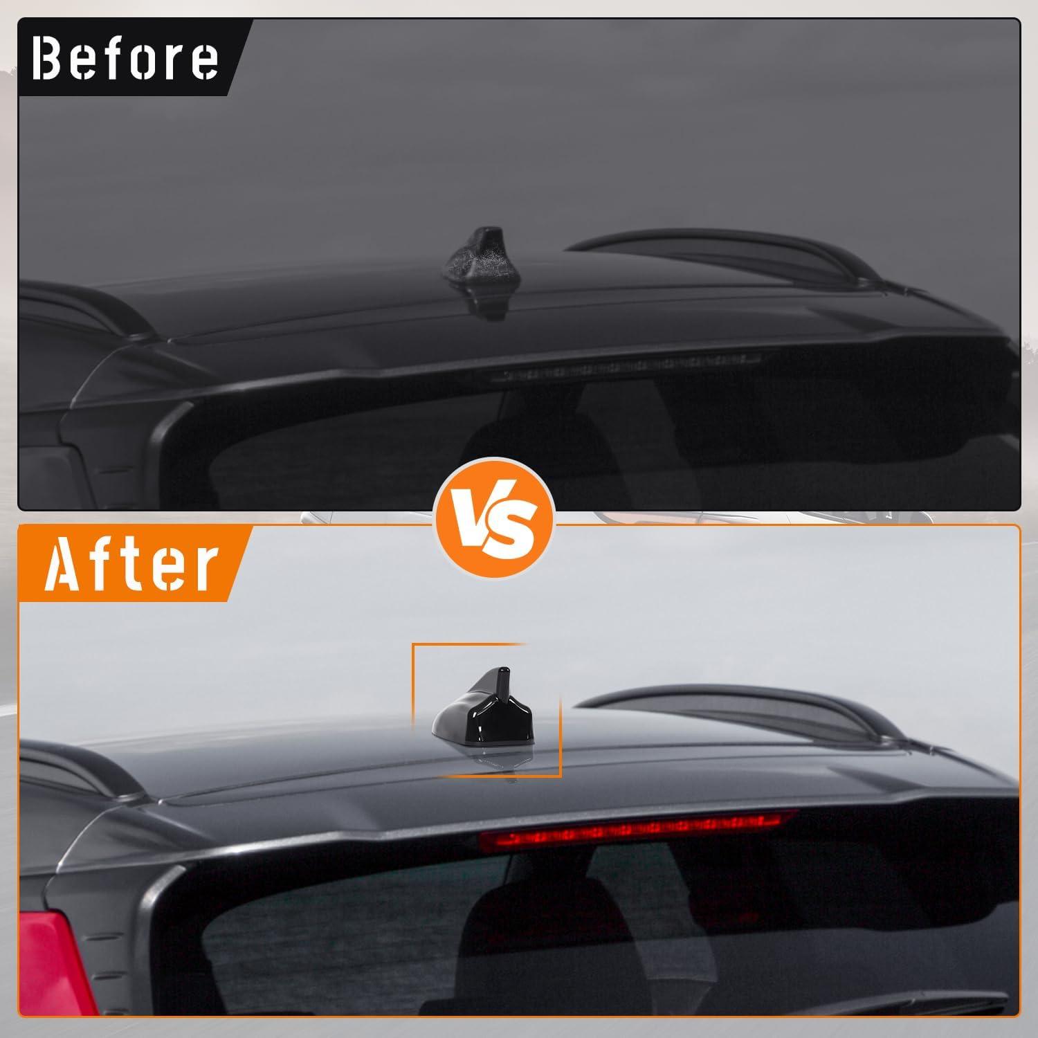 imageShark Fin Antenna CoverCar Roof Antenna Caps Compatible with Hyundai Kona 2018 2019 2020 2021 2022 2023for Kia Sorento 2019202096210J9300Roof Topper Cover Replacementwith Chip01Without Chip