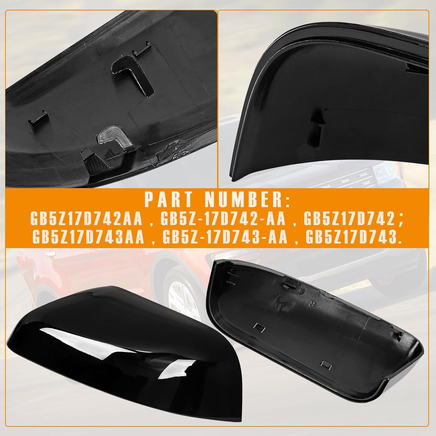 imageSide Mirror Cover Caps Compatible with Ford Explorer 2016 2017 2018 2019Driver Left Passenger Right Outer Rearview Side Mirror CoverGB5Z17D743AAGB5Z17D742AAGlossy Black2PCSLeft  Right Side 1 Pair