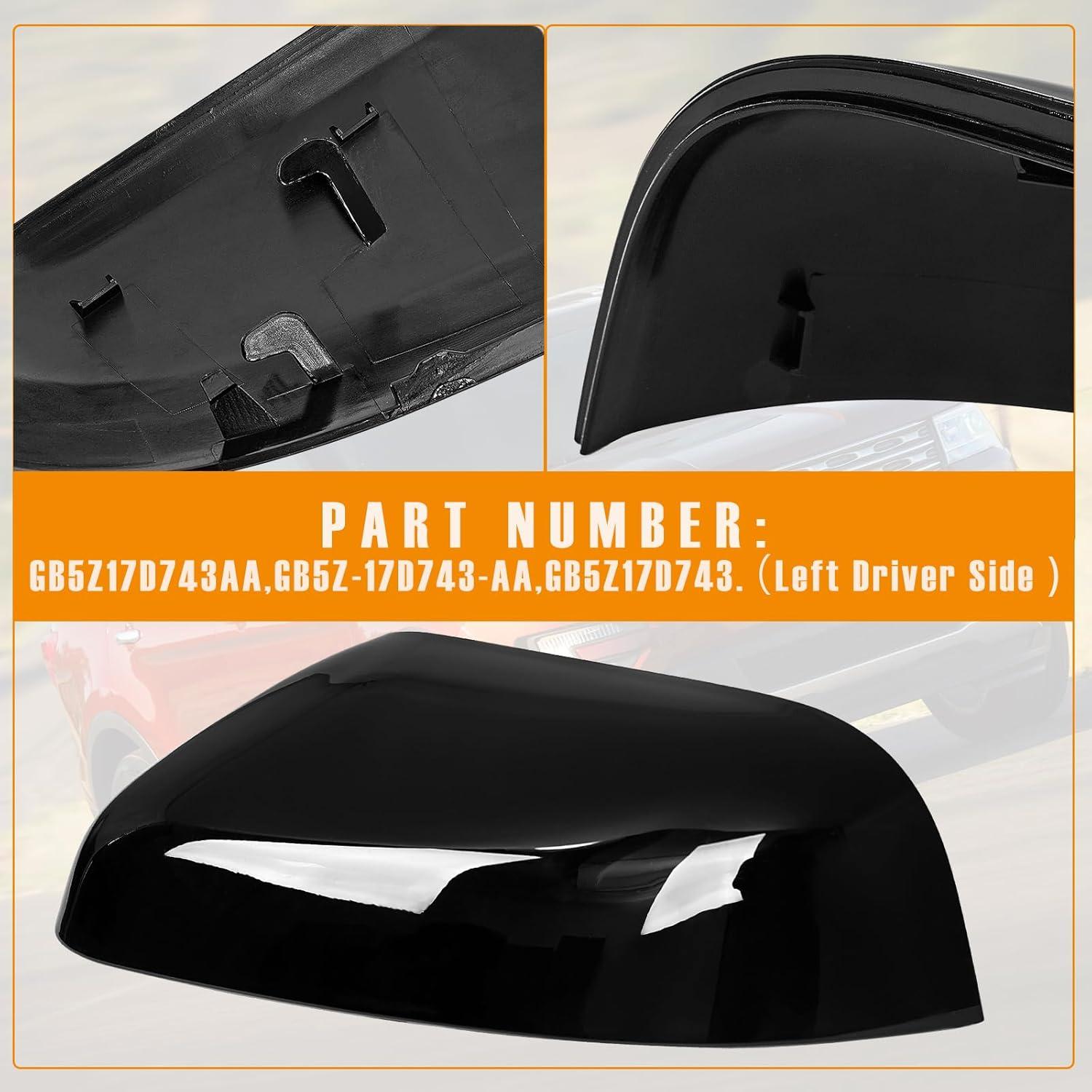 imageSide Mirror Cover Caps Compatible with Ford Explorer 2016 2017 2018 2019Driver Left Passenger Right Outer Rearview Side Mirror CoverGB5Z17D743AAGB5Z17D742AAGlossy Black2PCSDriver Left Side GB5Z17D743