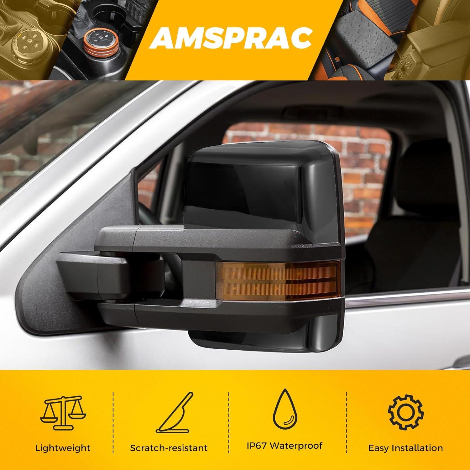 imageTow Mirror Caps fit for For Chevy Silverado GMC Sierra 2014201923444125 23444126 23444119 23444120Front Left Right Door Mirror Housing Covers Caps Top ampamp Bottom ClipOnGlossy Black2PCS