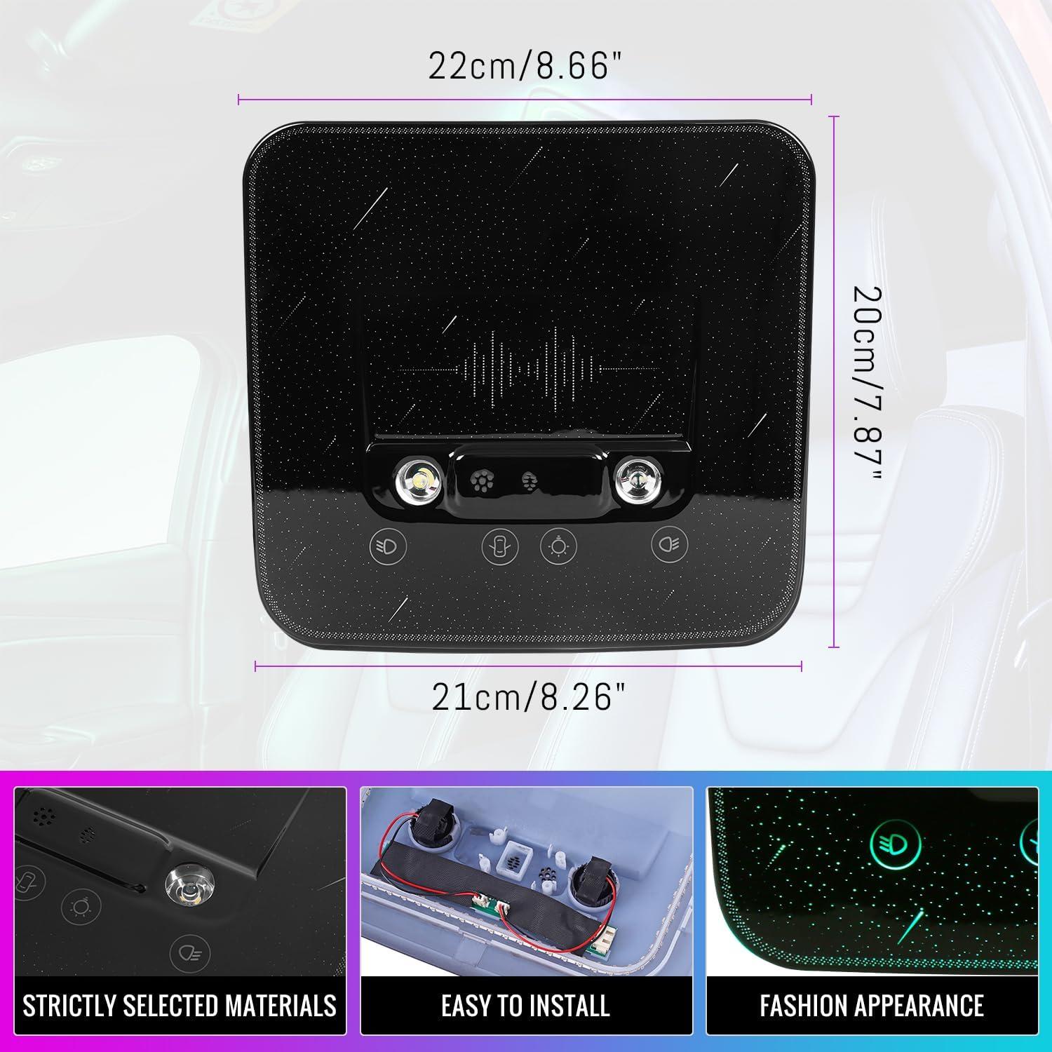 imageUniversal Car Roof Dome Lights ReplacementAdjustable LED Ceiling Lamps Assembly wTouch ScreenCar RV Interior Lighting wDoor Trigger SwitchOverHead Roof Ambient LightRGB Meteor StyleMeteor Style