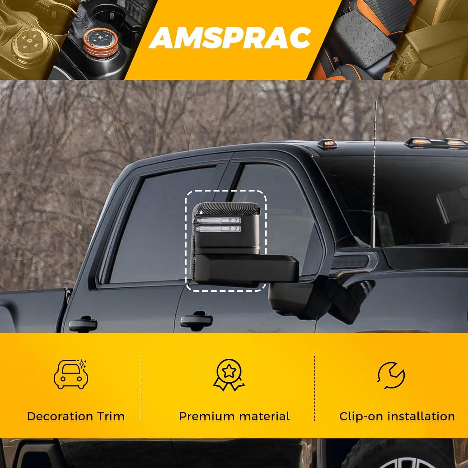 imageUpgraded Tow Mirror Caps fit for Chevy Chevrolet Silverado GMC Sierra 2500HD 3500HD 2020 2021 2022 202384468904 84468910Front Door Exterior Rearview Mirror Edge CoversTopampampSide Edge Parts