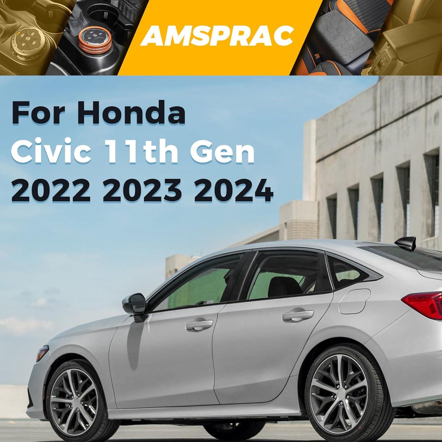 imagefor 11th Gen Civic Antenna TopperCar Roof Shark Fin Antenna Cover Cap Shell Trim for Honda Civic 11th Generation 2022 2023 2024Exterior Decor Topper Antenna Aerial Cap TrimBlackBlack