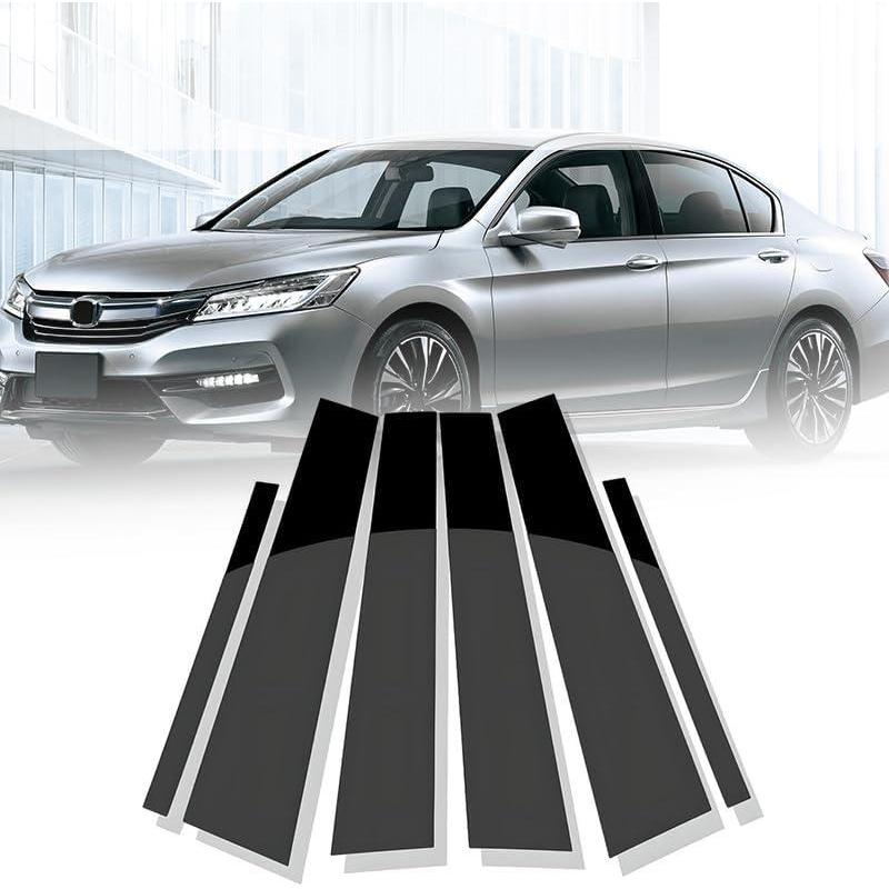 imageDoor Pillar Covers fit for Chevrolet Malibu 20162021Glossy Black AntiScratch Trim6PCS Window Outer Pillar PanelGlossy BlackGlossy BlackFor 9th Accord 1317