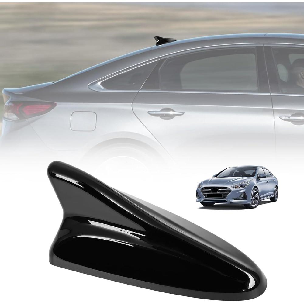 imageShark Fin Antenna CoverCar Roof Antenna Caps Compatible with Hyundai Sonata LF 4Doors Sedan 20142019for Elantra 20112016for Kia Optima 20142016962103X100962102T700ABTGlossy BlackGlossy Black