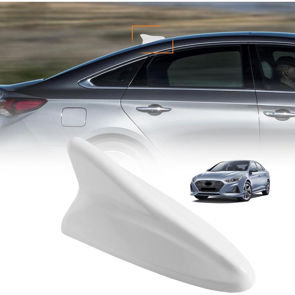 imageShark Fin Antenna CoverCar Roof Antenna Caps Compatible with Hyundai Sonata LF 4Doors Sedan 20142019for Elantra 20112016for Kia Optima 20142016962103X100962102T700ABTGlossy BlackWhite