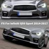 imageFog Light CoversFront Bumper Fog Lamps Bezel Cover TrimFog Light Covers Replacement compatible with Infiniti Q50 Sport Q50S 2014 2015 2016 2017IN1038106 IN1039106622574GA1A 622564GA1ABlack Fog Light Cover for 20142017 Sport Model