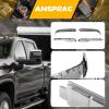 imageTow Mirror Caps fit for Chevy Chevrolet Silverado GMC Sierra 2500HD 3500HD 2020 2021 2022 2023 84468904 84468910Top ampamp Side ClipOn Front Door Mirror Housing Covers CapsChrome
