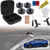 imageCar Lift Jack Stand Rubber PadsJack Lift Padfit for Tesla Model 3YSX 20162023Jacking Point Protector Pads4PCS wRepair Accessories Kit Blue Circle Style