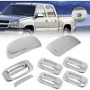 imageChromed Exterior Door Handle Cover Caps ampamp Rear Tailgate Handle Cover ampamp Door Side Rearview Mirror CapsExterior Cover Set fit for 19992006 Chevrolet Silverado GMC Sierra12PCS 