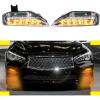 imageFog Light CoversFront Bumper Fog Lamps Bezel Cover TrimFog Light Covers Replacement compatible with Infiniti Q50 Sport Q50S 2014 2015 2016 2017IN1038106 IN1039106622574GA1A 622564GA1AClear Lens Fog Lights for 20142020 Flashing